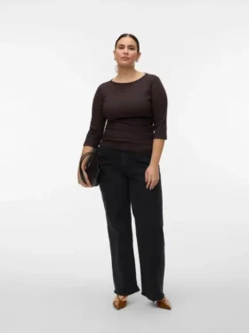 Vmctessa-Stretch jeans med høy midje og vid passform