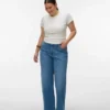 Vmctessa-Stretch-jeans med høy midje og vid passform