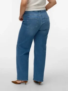 Vmctessa-Stretch-jeans med høy midje og vid passform