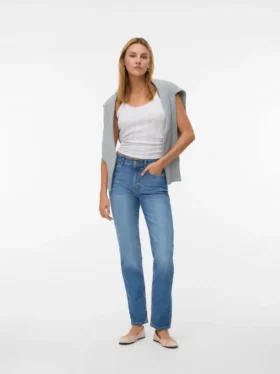 Vmelia jeans med høy midje og rett passform