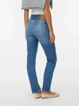 Vmelia jeans med høy midje og rett passform