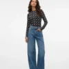 Vmelina jeans med superhøy midje og vid passform