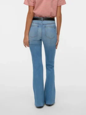 Vmella jeans med middels høy midje og bootcut-passform