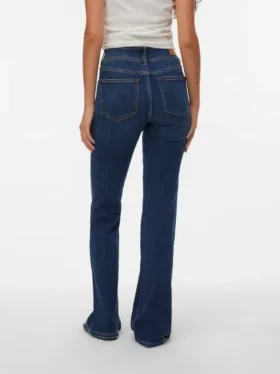 Vmella jeans med middels høy midje og bootcut-passform