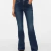 Vmella jeans med middels høy midje og bootcut-passform