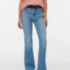 Vmella jeans med middels høy midje og bootcut-passform