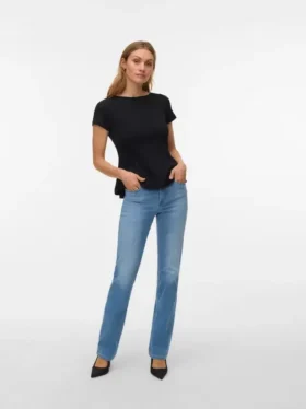 Vmella jeans med middels høy midje og rett passform