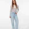 Vmestelle-jeans med høy midje og tønneformet passform