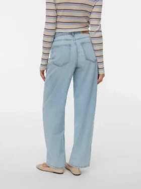 Vmestelle-jeans med høy midje og tønneformet passform