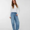 Vmetna High Rise Barrel Fit-Jeans