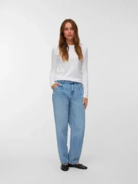 Vmetna High Rise Barrel Fit-Jeans