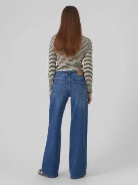 Vmfaith-jeans med lav midje og vid benpassform