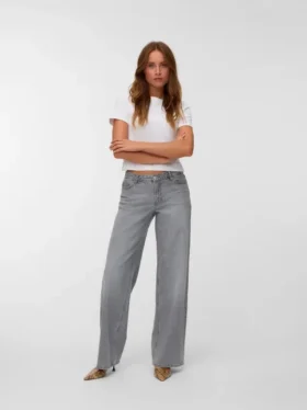 Vmfaye-jeans med lav midje og vid passform
