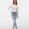 Vmflash-jeans med middels høy midje og smal passform