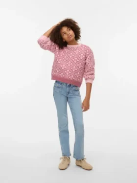 Vmflash-jeans med middels høy midje og utvidet passform