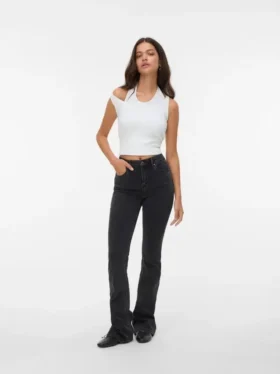 Vmflash-jeans med middels høy midje og utvidet passform