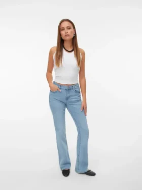 Vmflash Mid Rise Flared Fit-Jeans