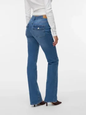Vmflash Mid Rise Flared Fit-Jeans