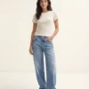Vmhallie-jeans med lav midje og vid passform