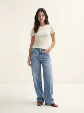 Vmhallie-jeans med lav midje og vid passform