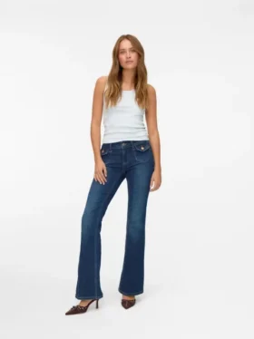 Vmjean jeans med lav midje og utvidet passform
