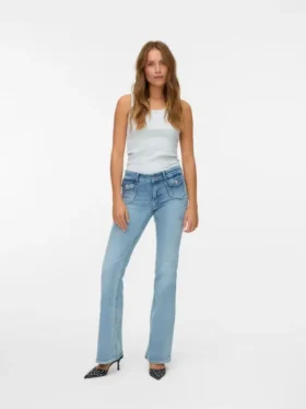 Vmjean jeans med lav midje og utvidet passform