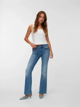 Vmjean jeans med lav midje og utvidet passform