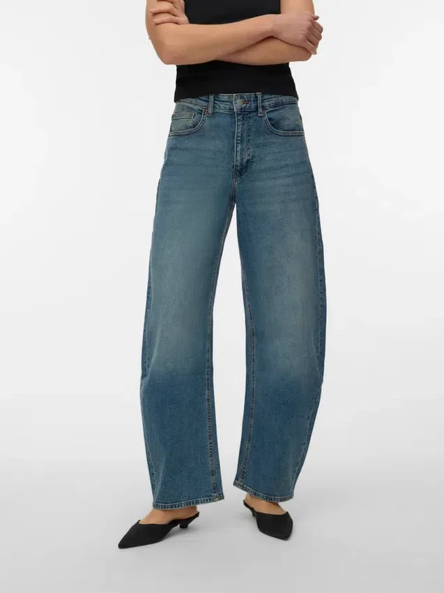 Vmjuno Mid Rise Barrel Fit-Jeans Vmjuno Mid Rise Barrel Fit-Jeans
