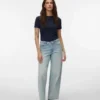 Vmmilou jeans med middels høy midje og vid passform