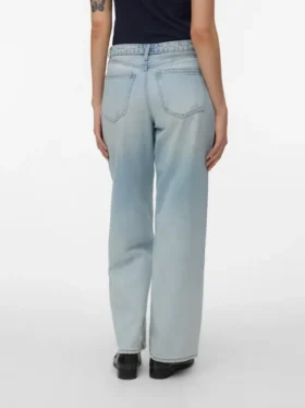 Vmmilou jeans med middels høy midje og vid passform