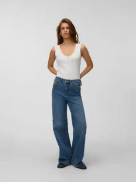 Vmolivia-jeans med høy midje og vid passform