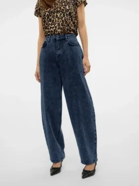 Vmollie-jeans med høy midje og ballongpassform