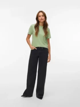 Vmsandie – Stretch-Jeans med middels høy midje og vid passform