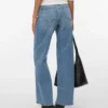 Vmsandie – Stretch-Jeans med middels høy midje og vid passform