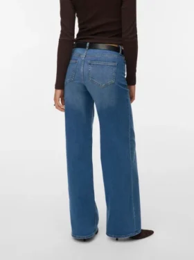 Vmsandie – Stretch-Jeans med middels høy midje og vid passform
