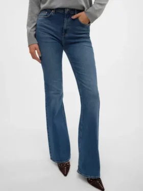 Vmselina jeans med høy midje og utvidet passform