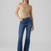 Vmselina jeans med høy midje og utvidet passform
