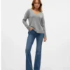 Vmselina jeans med høy midje og utvidet passform