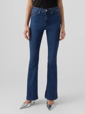 Vmsiga jeans med høy midje og utvidet passform