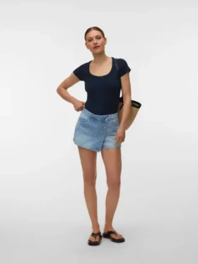Vmsimone skort med høy midje