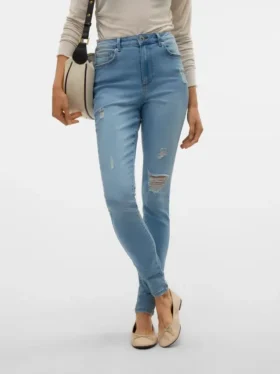 VMSophia-jeans med høy midje og smal passform