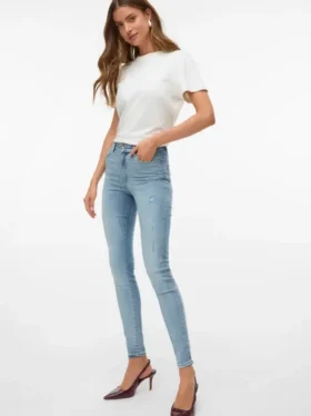 VMSophia-jeans med høy midje og smal passform