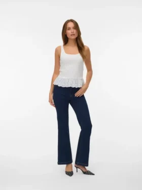 Vmtanna jeans med høy midje og utvidet passform