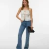 Vmtanna jeans med høy midje og utvidet passform