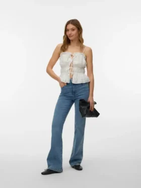 Vmtanna jeans med høy midje og utvidet passform