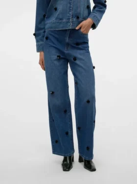 Vmtaylor jeans med middels høy midje og løs passform