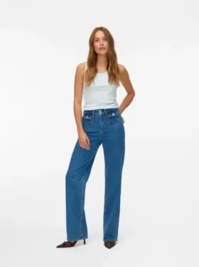 Vmtessa High Rise Wide Fit – Cropped-Jeans