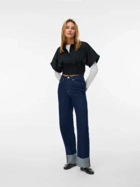 Vmtessa High Rise Wide Fit – Cropped-Jeans