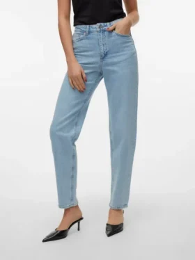 Vmtessa jeans med høy midje og «mom fit»