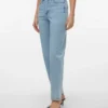 Vmtessa jeans med høy midje og «mom fit»